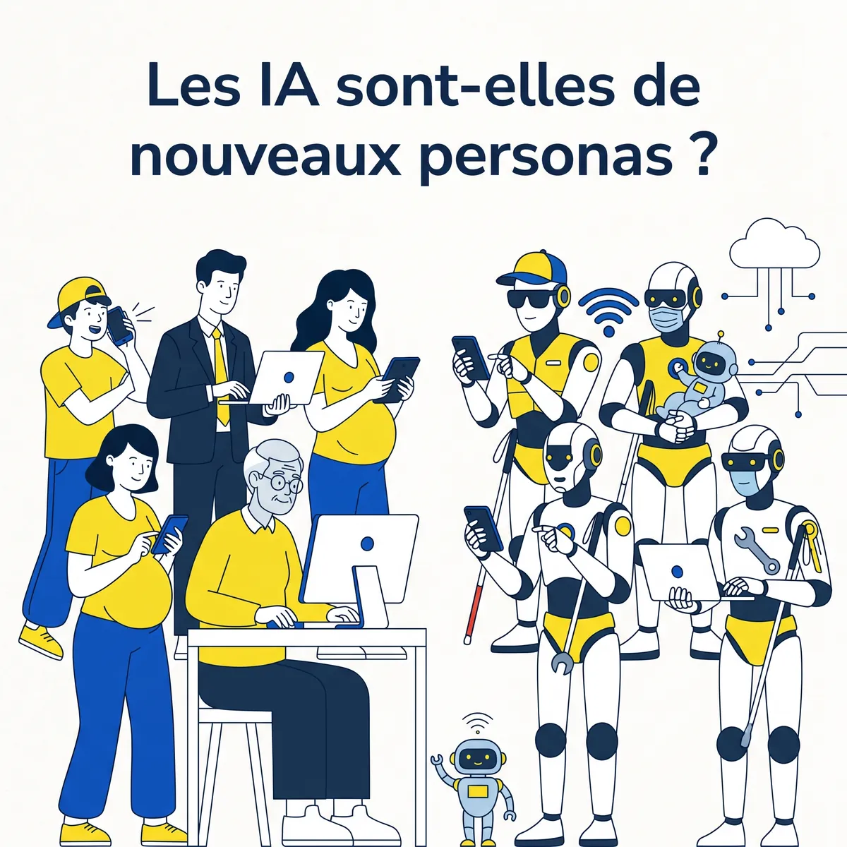 Illustration de l'article - un ergonome observe un robot qui navigue sur une page de liste produits